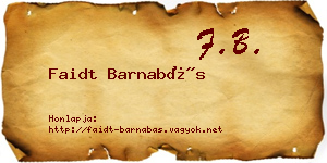 Faidt Barnabás névjegykártya