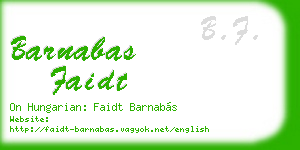 barnabas faidt business card